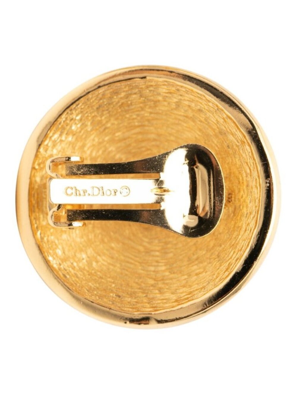 ★SOLD★ Dior CD Logo Round Earrings Gold Plated - Picture 3 of 3